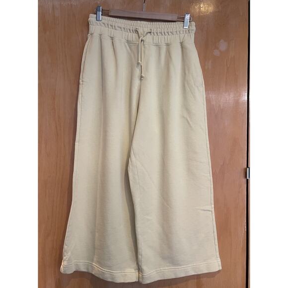 Frame Cropped French Cotton - Terry Track Pants Size L - Picture 4 of 7